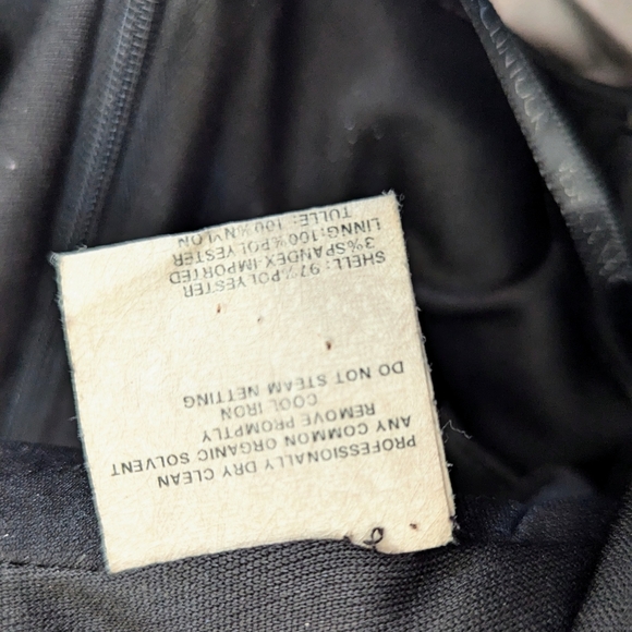 Jessica McClintock long black strapless gown tulle hem  10 Petite Vintage - Picture 13 of 16